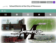 Tablet Screenshot of monessenschooldistrict.com